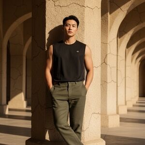 Champion Black Tank Top for Men. Size XL/ TG